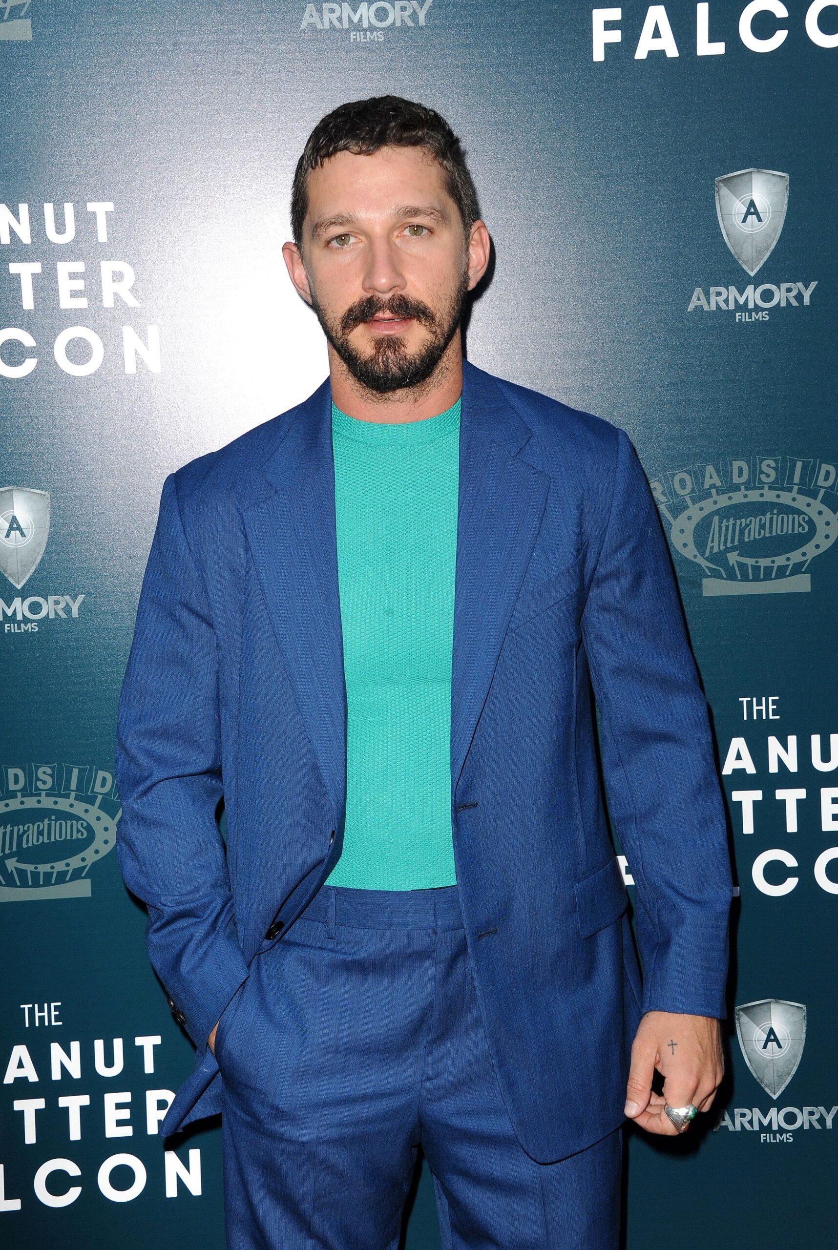 Shia LaBeouf at Los Angeles premiere of 'The Peanut Butter Falcon'