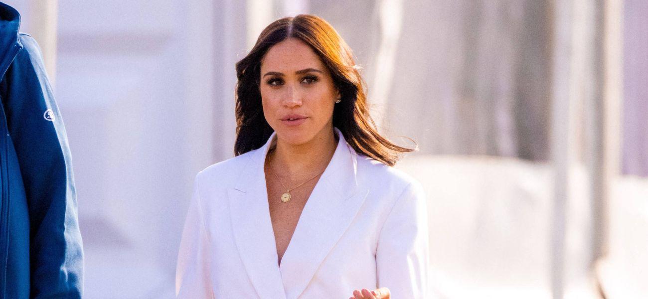 Meghan Markle in a white outfit