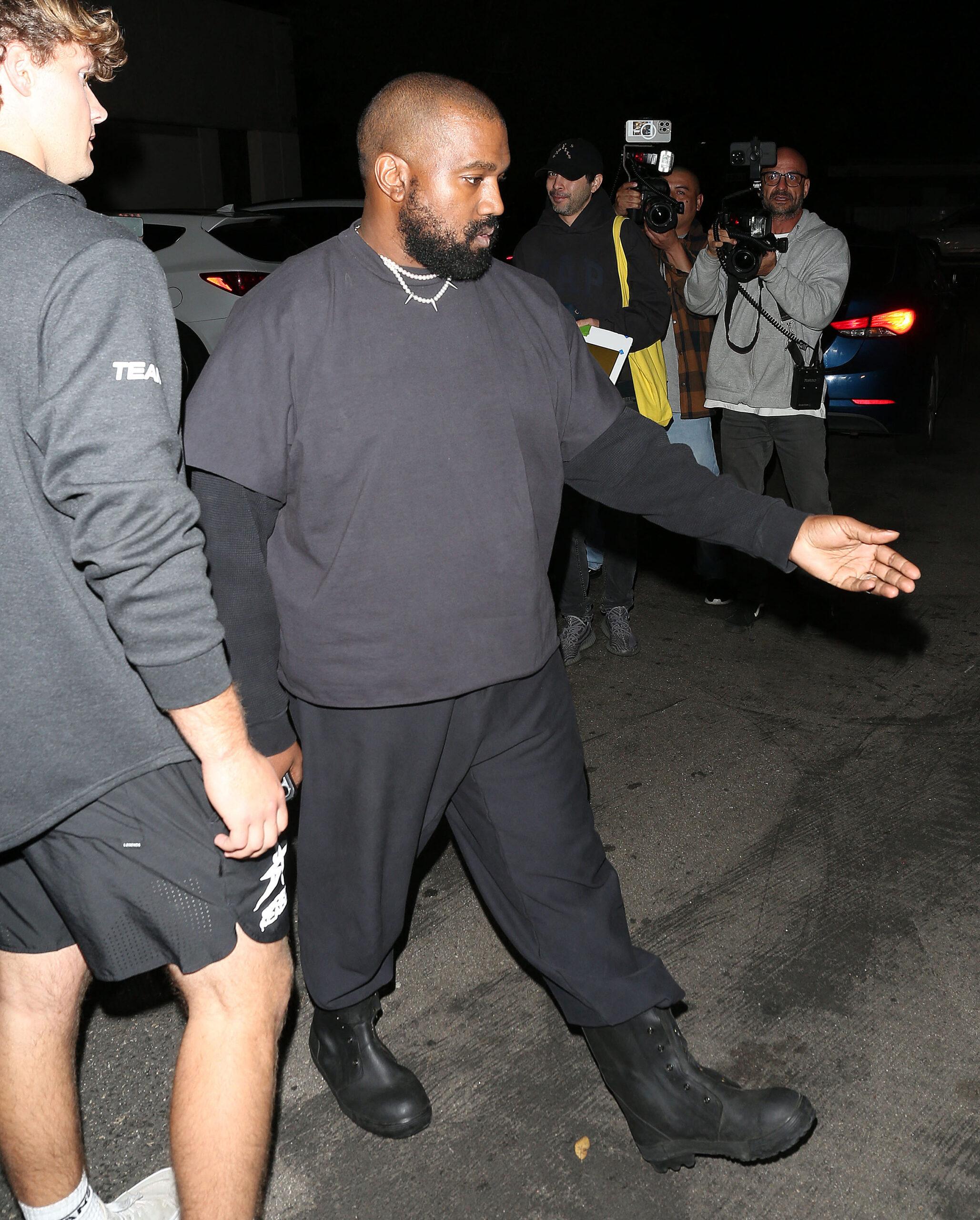 Kim Kardashian and Kanye West leaving kids basketball practice in Calabasas