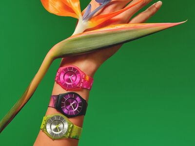 Swatch超薄錶換新裝　洋溢熱帶風情