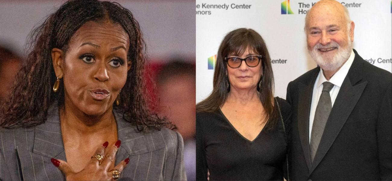 Collage of Michelle Obama-Rob and Michele Reiner