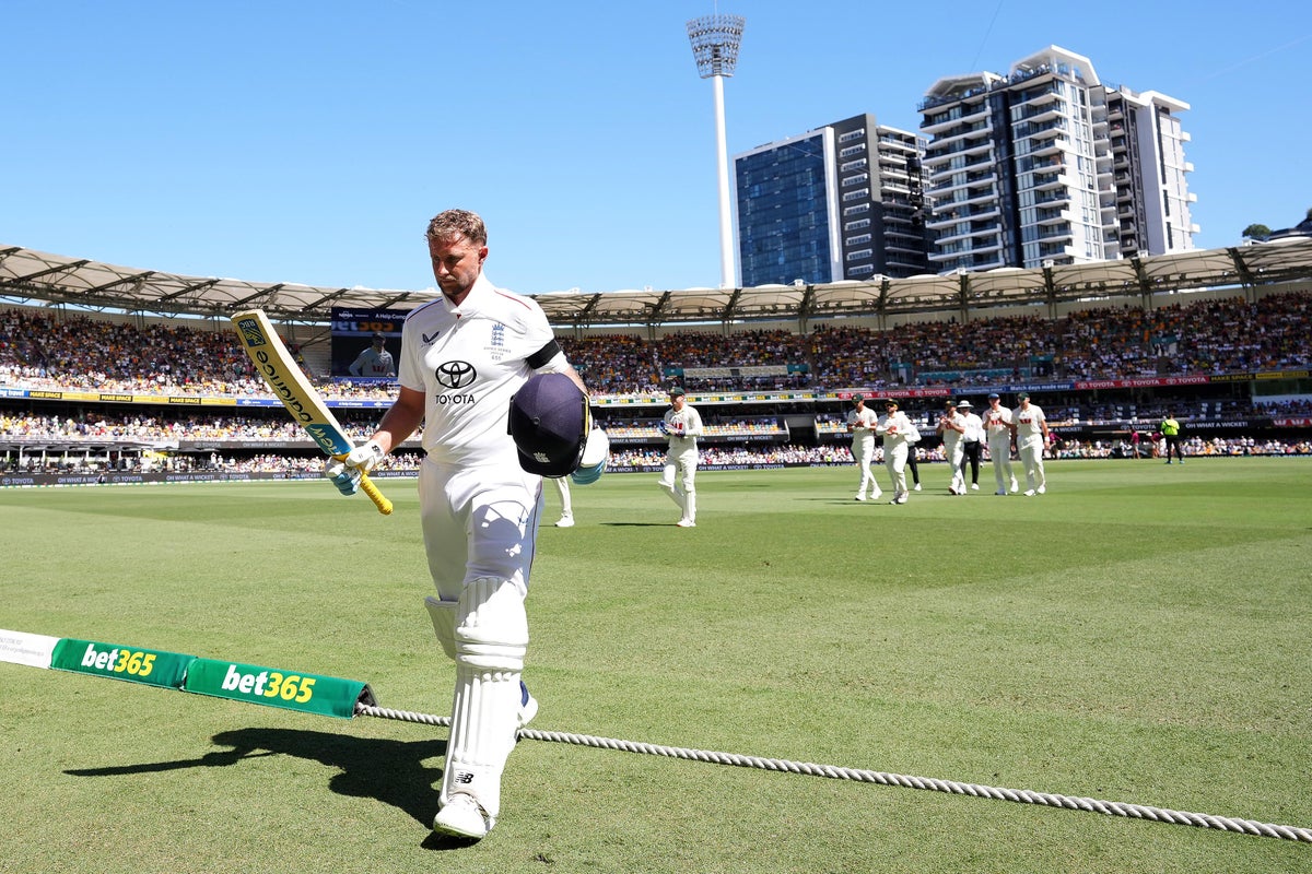 Joe Root made a first century in Australia during the second Test at The Gabba (Robbie Stephenson/PA Wire)
