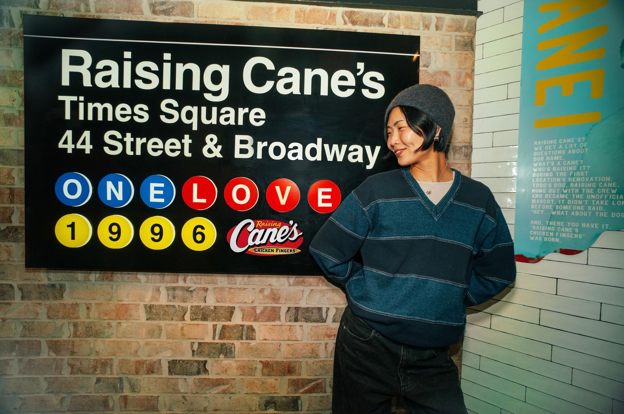 May Hong at Raising Cane&rsquo;s Times Square Global Flagship