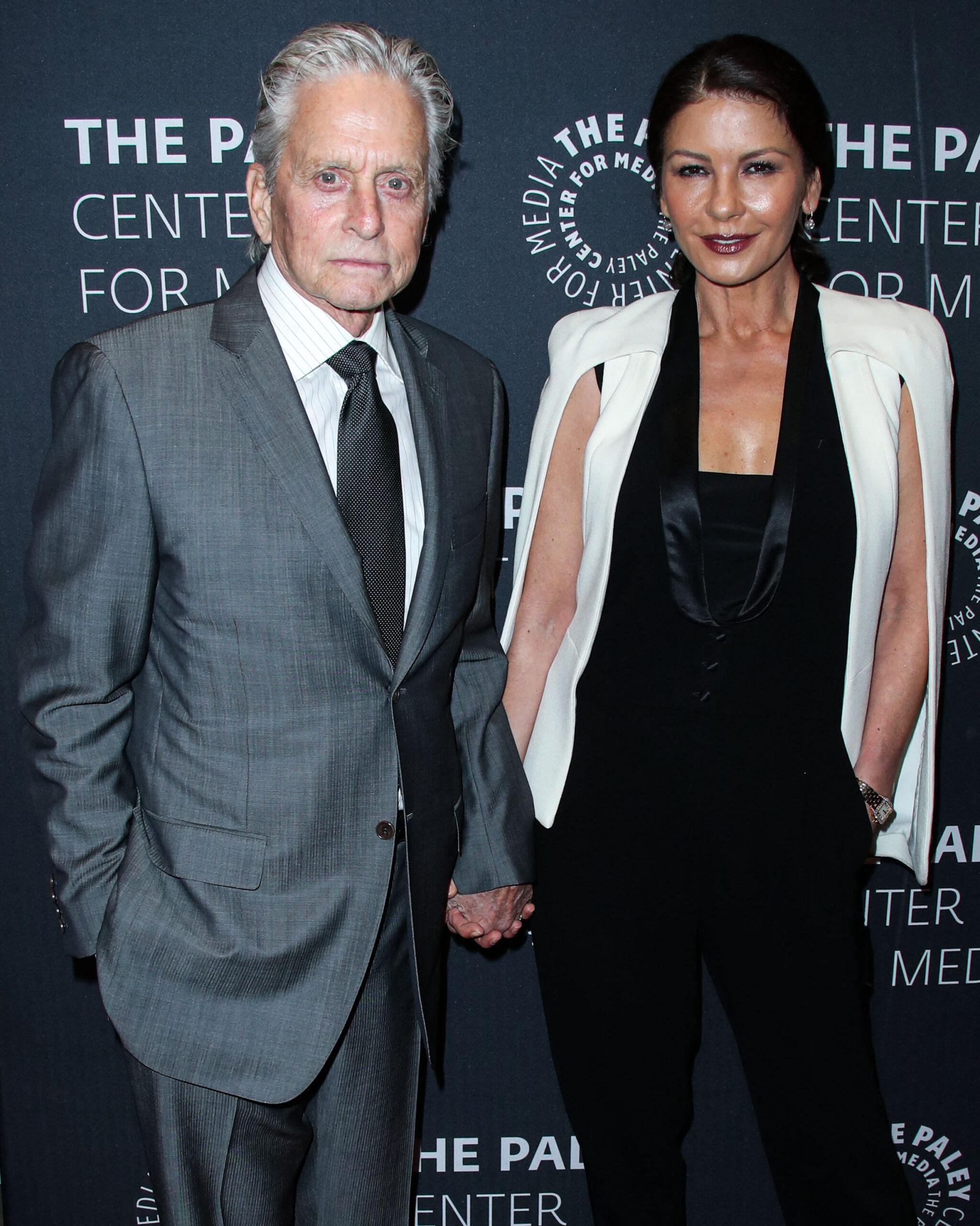 Michael Douglas and Catherine Zeta-Jones at A Paley Honors Luncheon Celebrating Michael Douglas