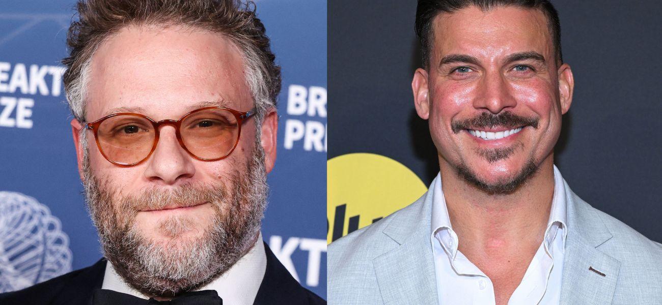 Photo collage of Seth Rogen and Jax Taylor