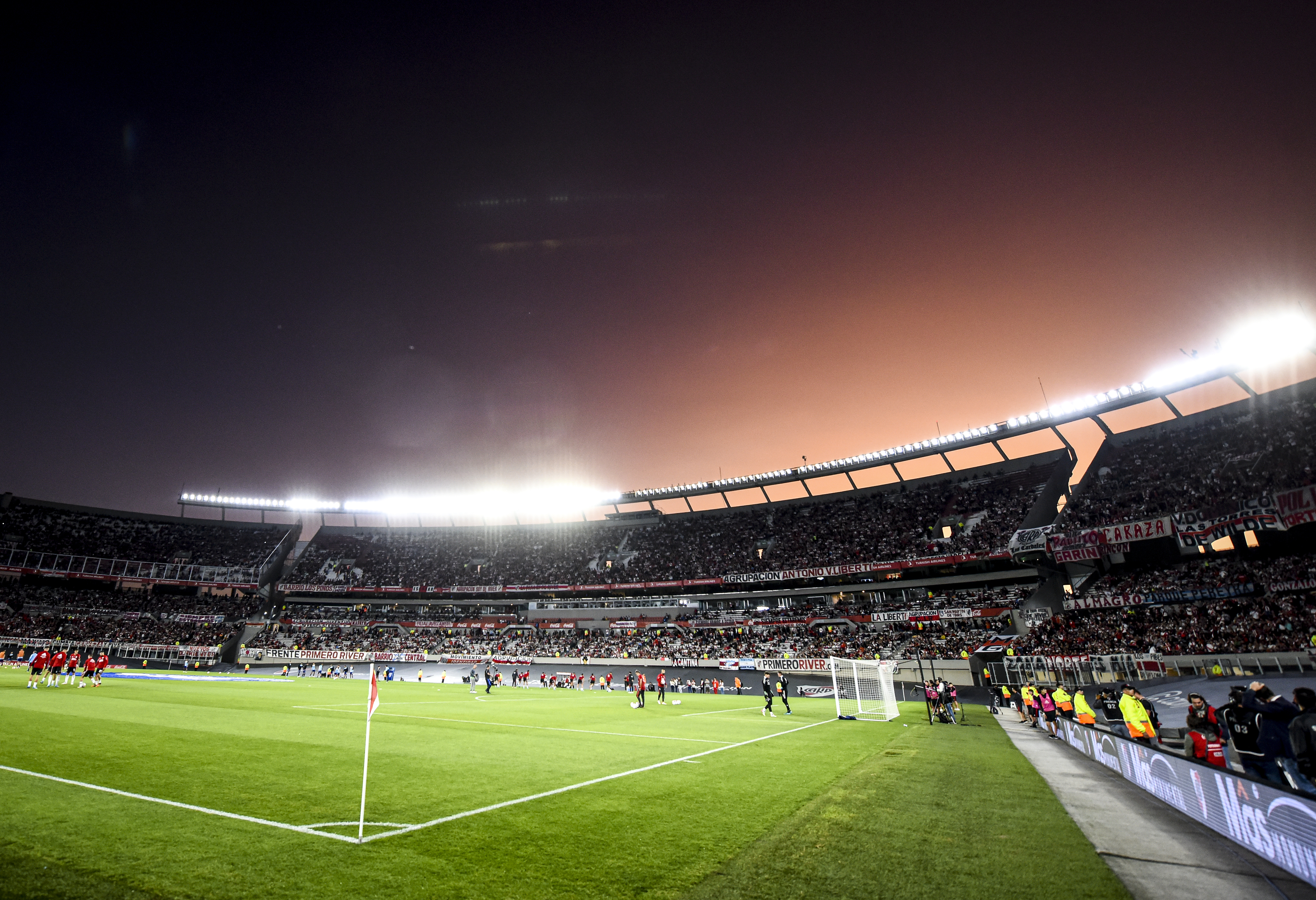 BUENOS AIRES, ARGENTINA - APRIL 24: General view of Estadio Monumental Antonio Vespucio Liberti before a match between River Plate and Atletico Tucuman as part of Copa de la Liga 2022 on April 24, 2022 in Buenos Aires, Argentina. (Photo by Marcelo Endelli/Getty Images)