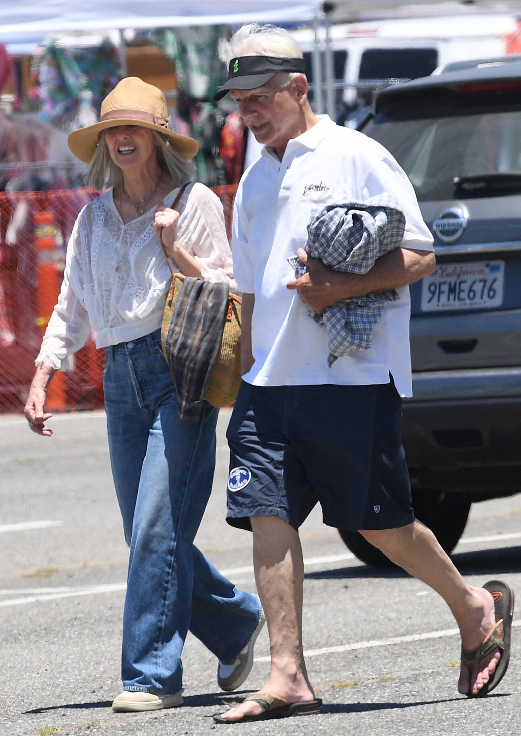 NCIS star Mark Harmon and his wife of 37 years actress Pam Dawber channel their inner 'Mark and Mindy' as they shop for antiques at a vintage flea market in Santa Monica