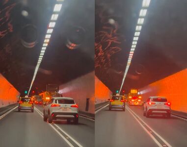 白休旅雪隧暢行封閉車道！網怒批「好瞎」　警曝可罰三寶6千元
