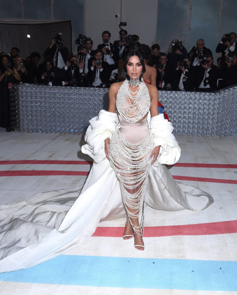 Kim Kardashian at 2023 Met Gala Celebrating Karl Lagerfeld: A Line of Beauty