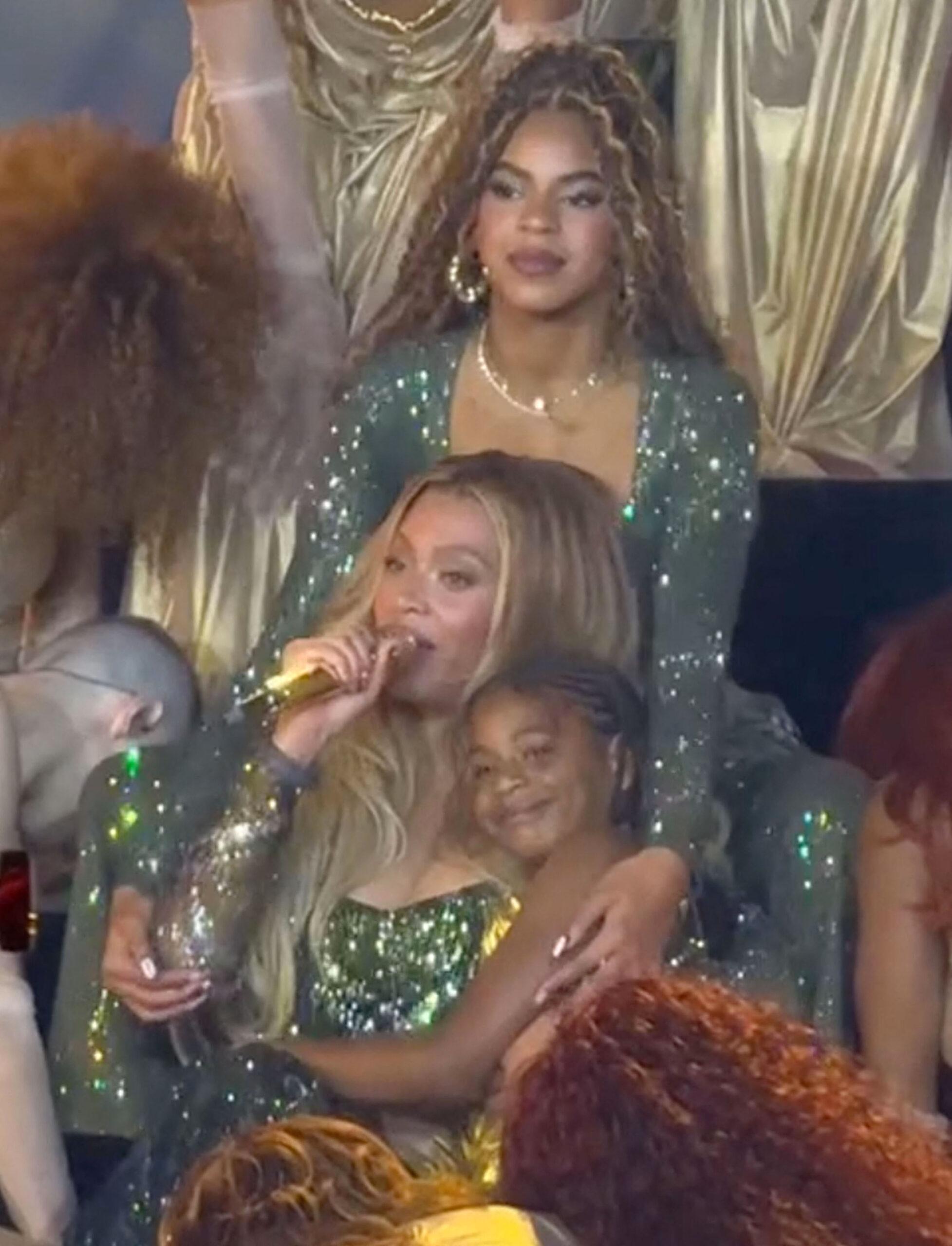 Beyonc&eacute; joined on stage by daughters Blue Ivy and Rumi on opening night of Cowboy Carter tour in LA on April 28
