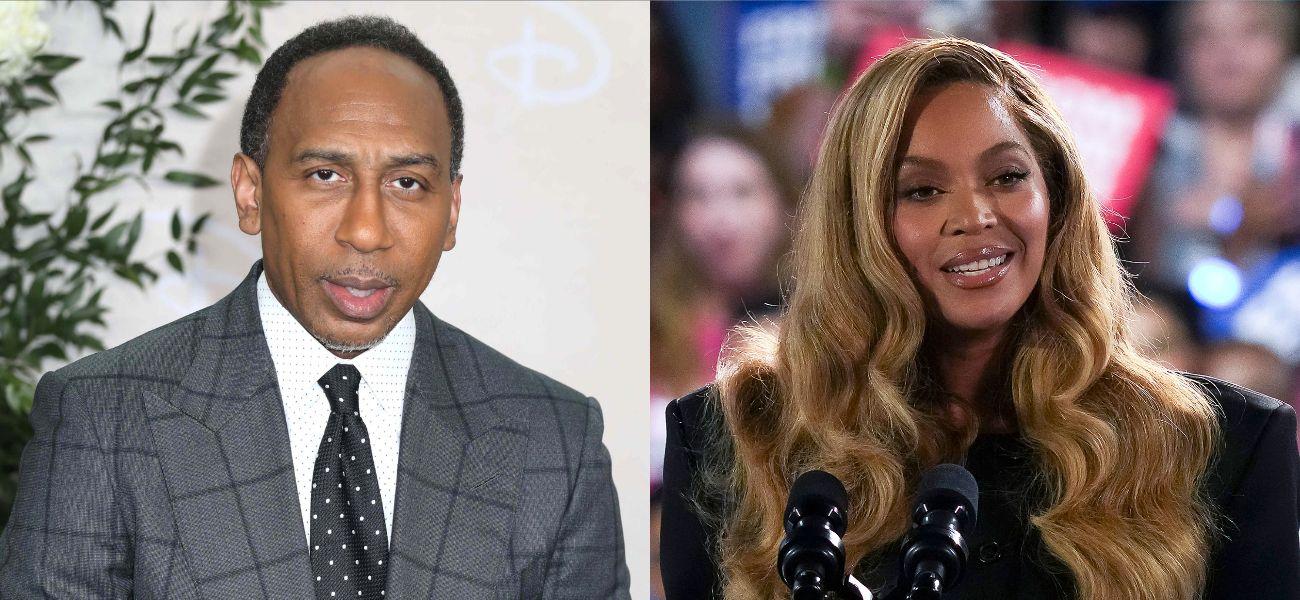 Photo collage of Stephen A. Smith and Beyonc&eacute;