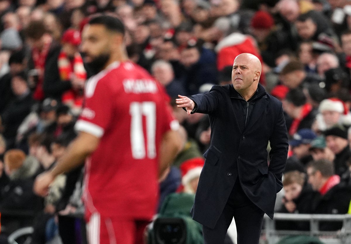 Arne Slot returned Mohamed Salah to his squad but did not say if the Egyptian had apologised (Martin Rickett/PA Wire)