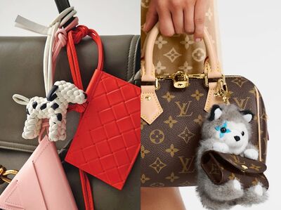 精品迷你吊飾歲末最討喜！BV乳牛色小狗狗必須收、LV哈士奇搶手已缺貨
