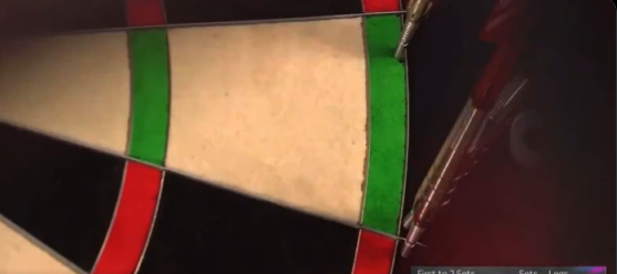 Nathan Aspinall's final dart lands in the double six 