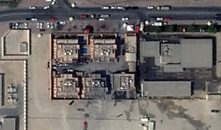 Planet Labs公布的几张袭击前后的卫星图像