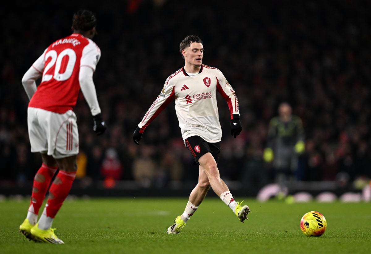 Florian Wirtz was left frustrated as Liverpool attacks went nowhere (Liverpool FC via Getty Images)