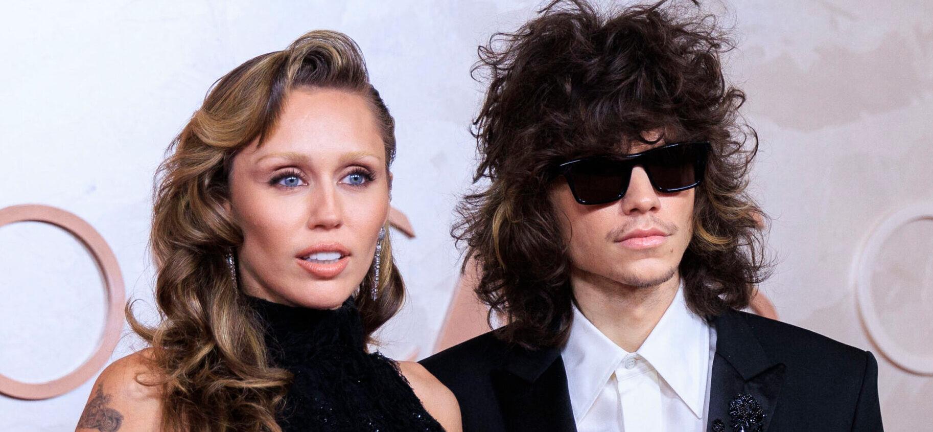 Miley Cyrus and Maxx Morando attend the 97th Oscars