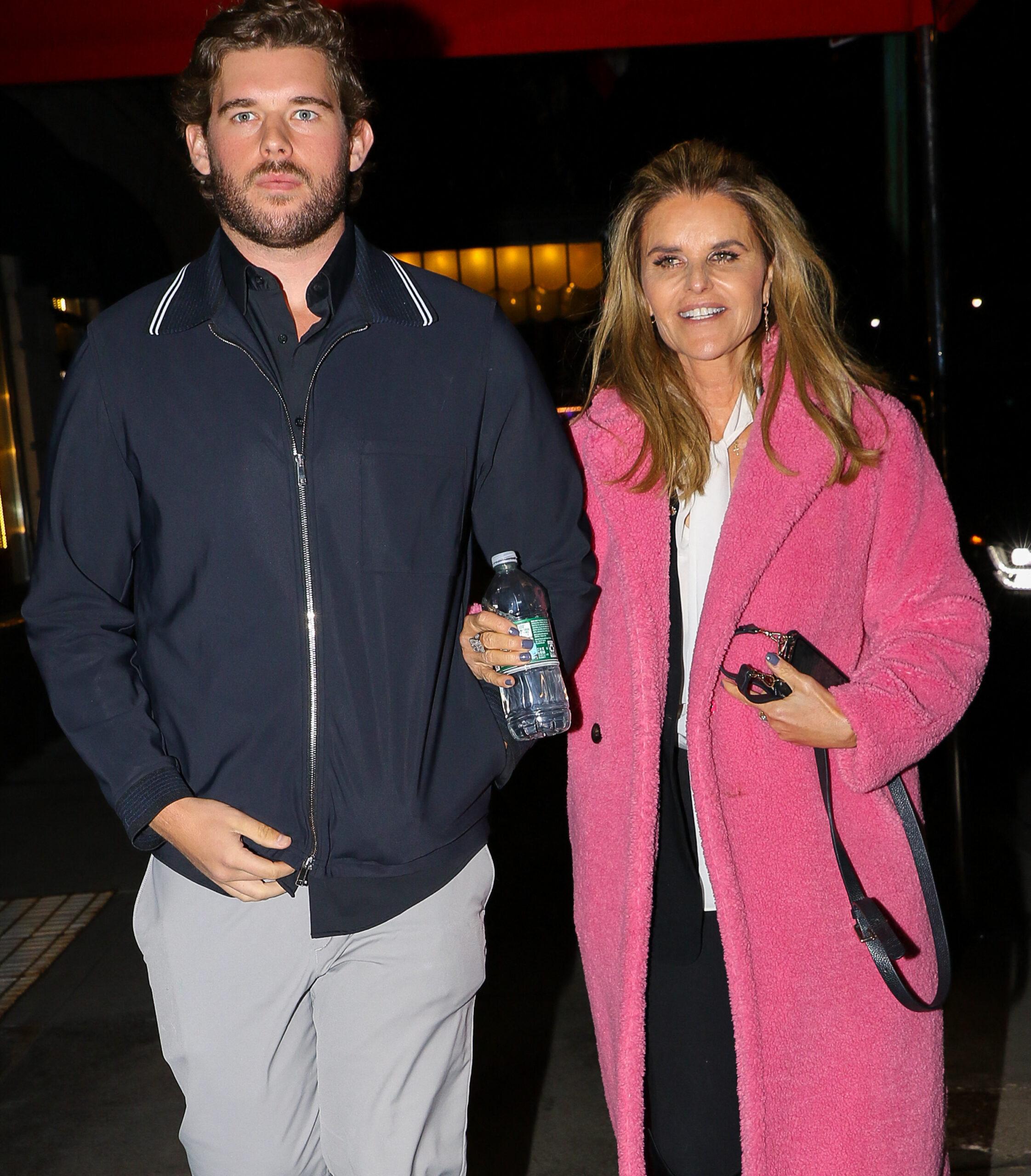 Maria Shriver and her son Christopher Schwarzenegger step out in New York City