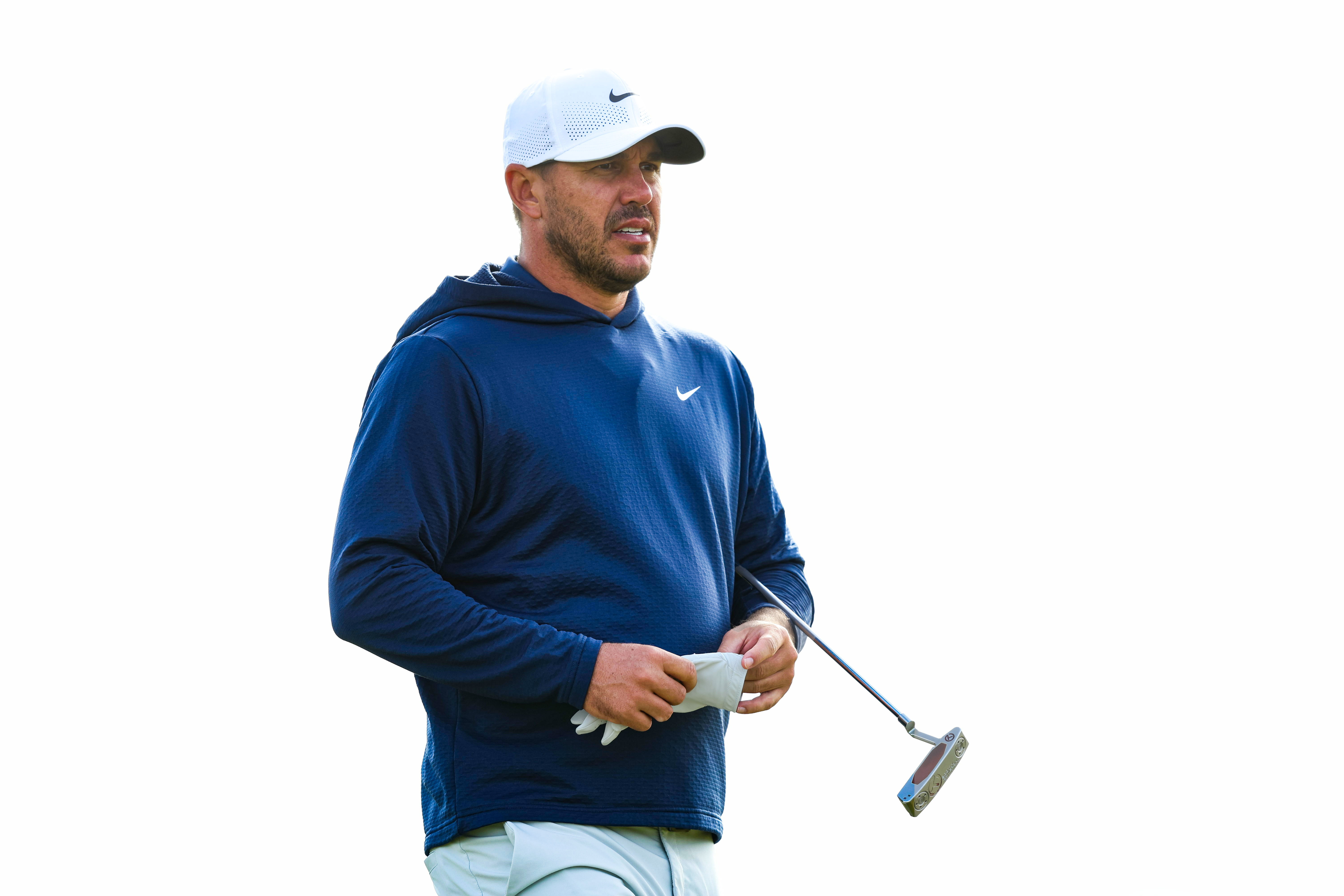 ST ANDREWS, SCOTLAND - SEPTEMBER 30: Brooks Koepka during a practice round ahead of the Alfred Dunhill Links Championship at St Andrews, on September 30, 2025, in St Andrews, Scotland. (Photo by Ross Parker/SNS Group via Getty Images)