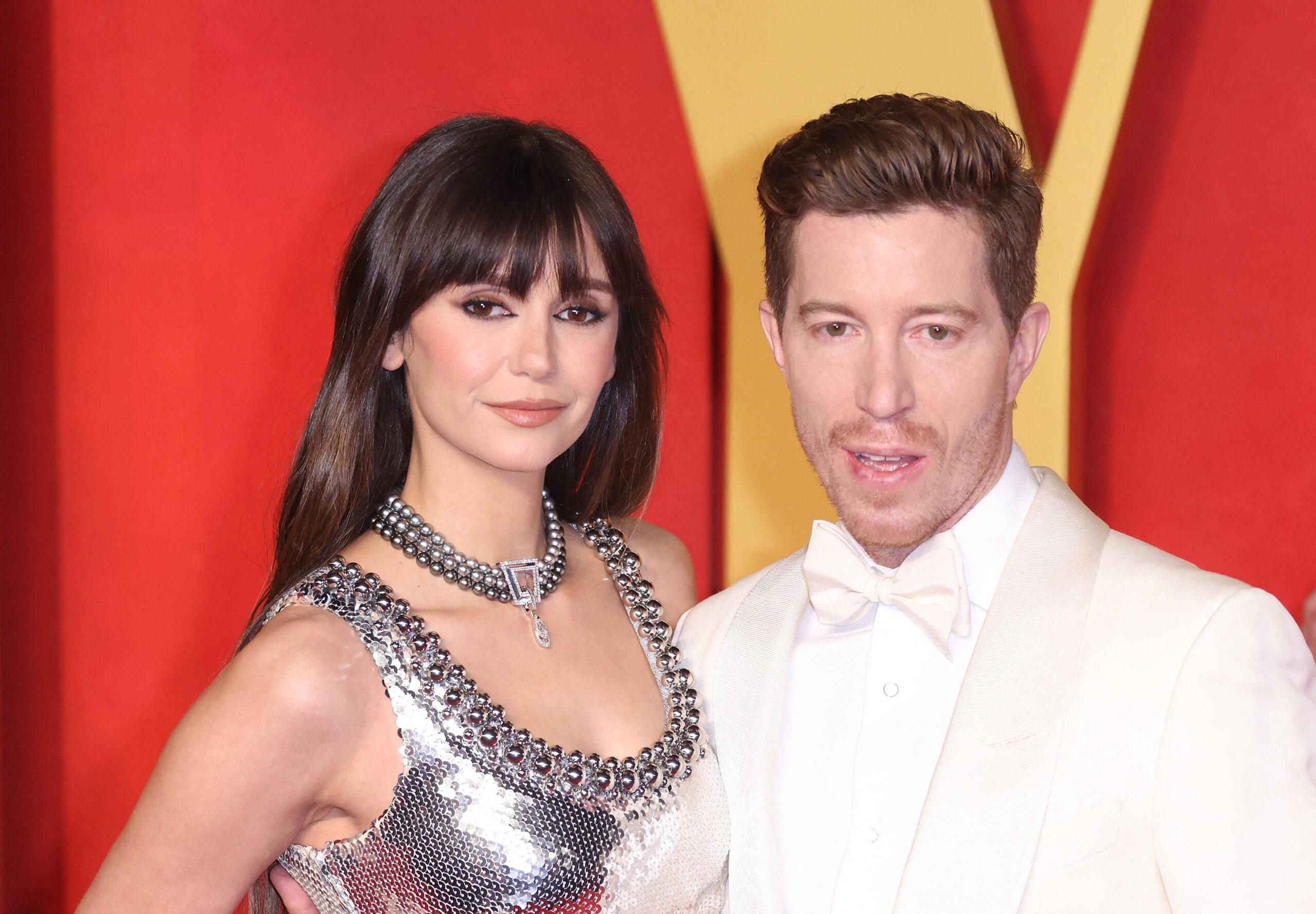 Nina Dobrev and Shaun White at the 2024 Vanity Fair Oscar Party