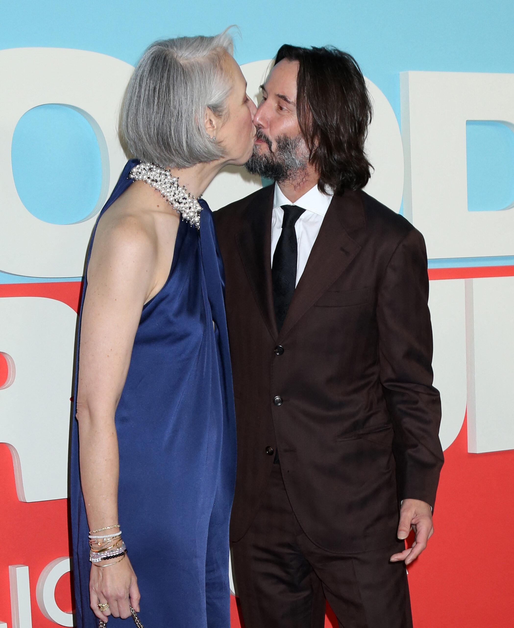 Alexandra Grant and Keanu Reeves attend Lionsgate's 'Good Fortune' New York Screening