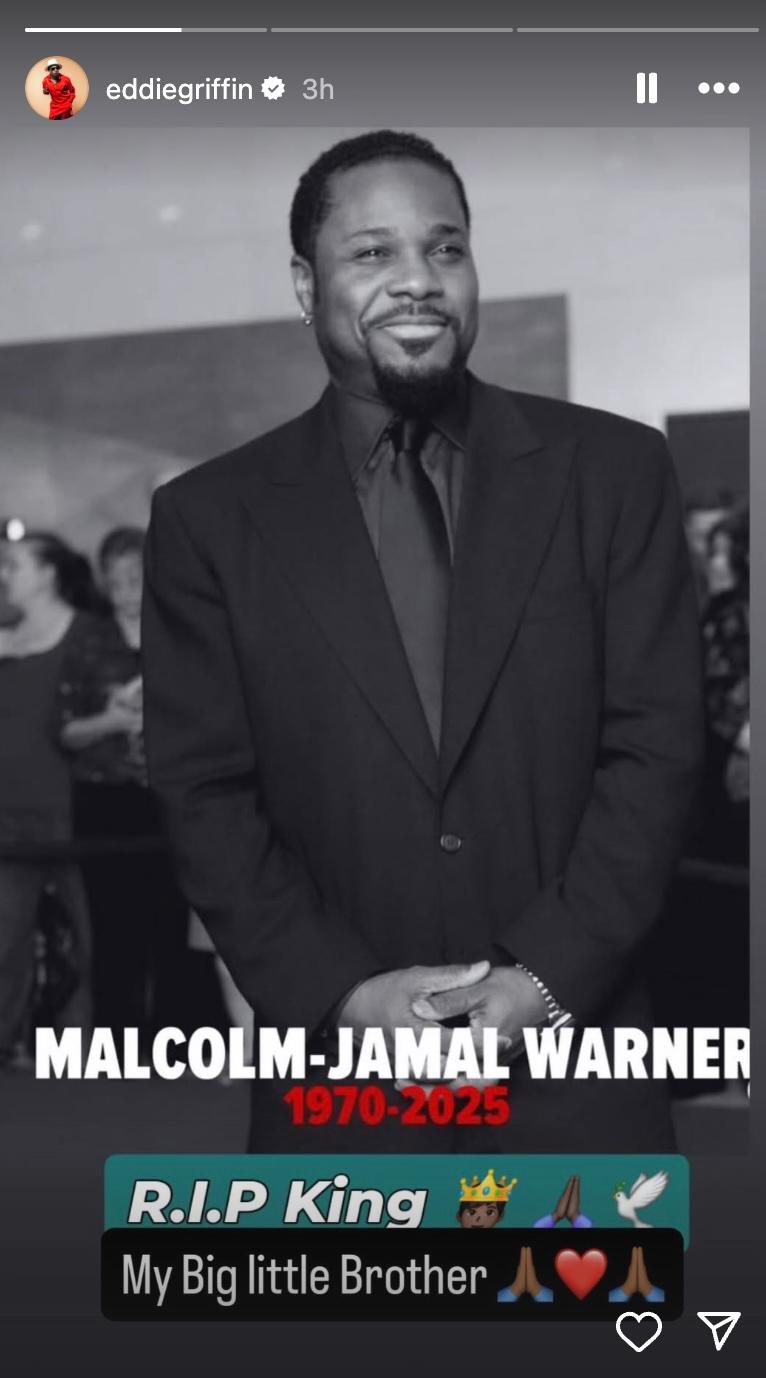 Eddie Griffin's Instagram tribute to Malcom-Jamal Warren