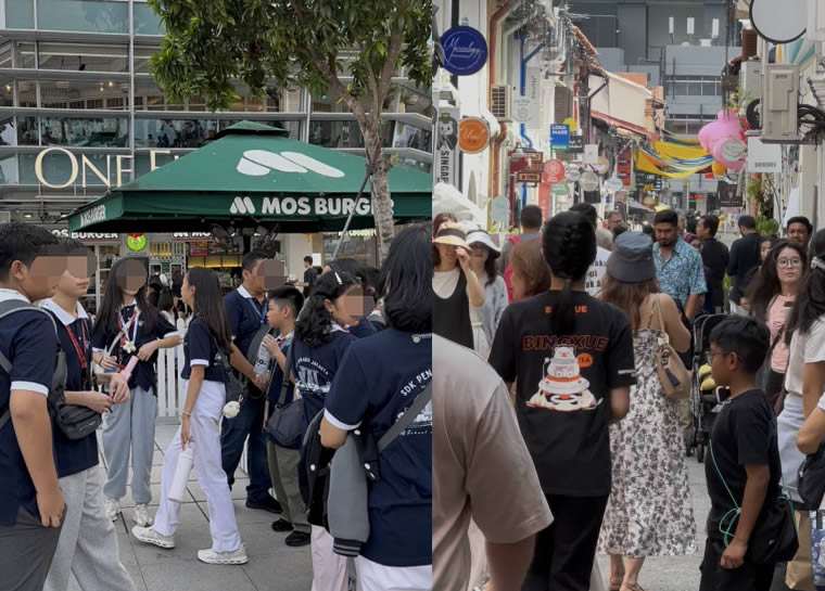 新加坡旅游的人群