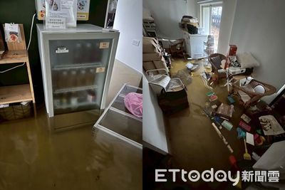 澎湖咖啡廳遭海水倒灌！業者無奈：看到烏龜跟魚游進來