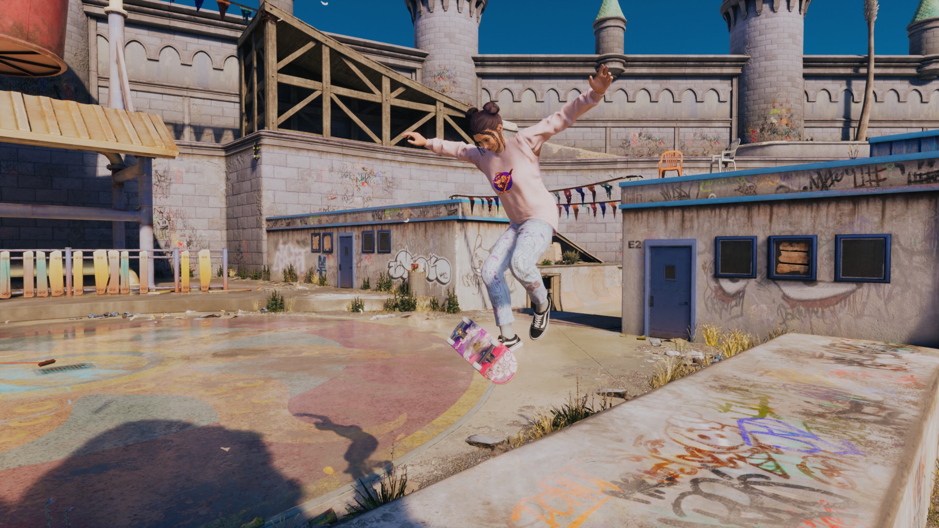 Player performing an impossible next to a verge in Tony Hawk Pro Skater 3 + 4