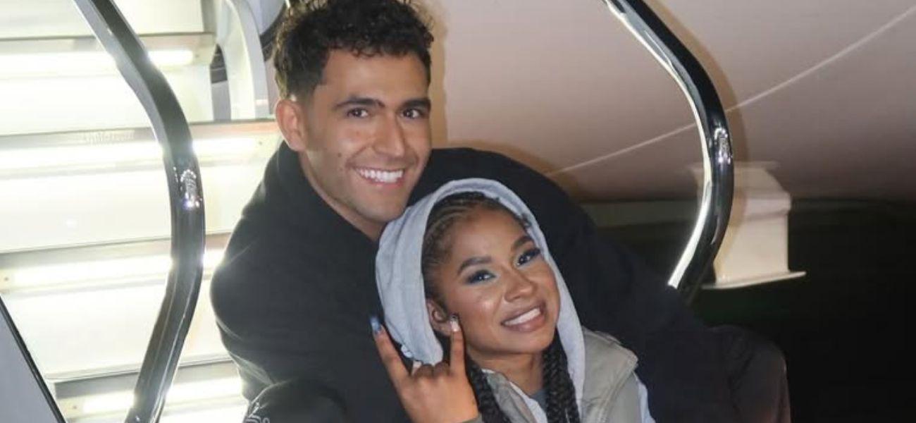 Jordan Chiles and Ezra Sosa hugging