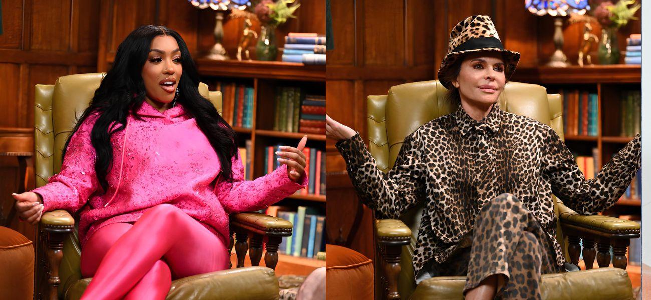 Photo collage of Porsha Williams and Lisa Rinna.