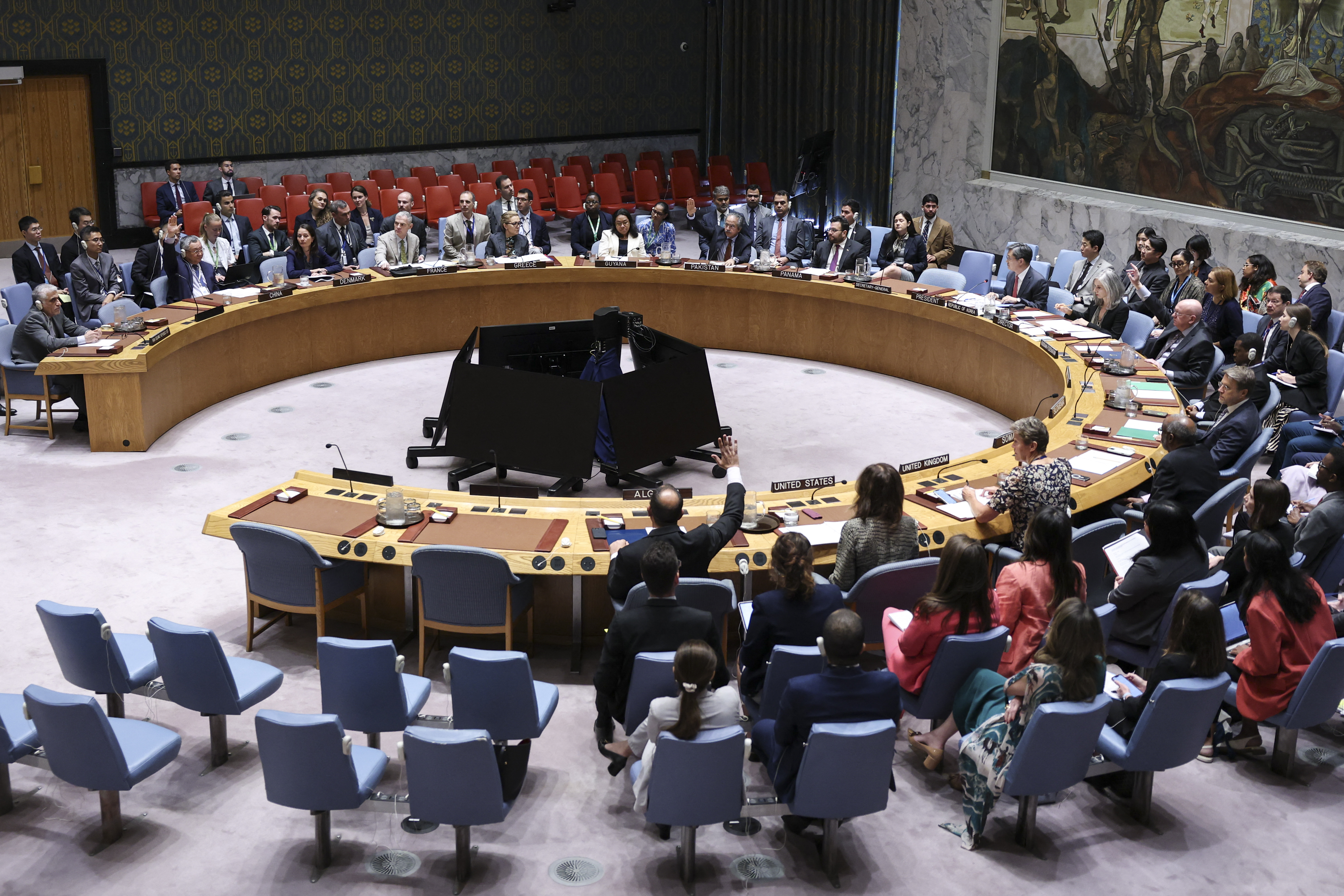 The United Nations Security Council holds a meeting on Iran at UN headquarters on September 19, 2025, in New York.