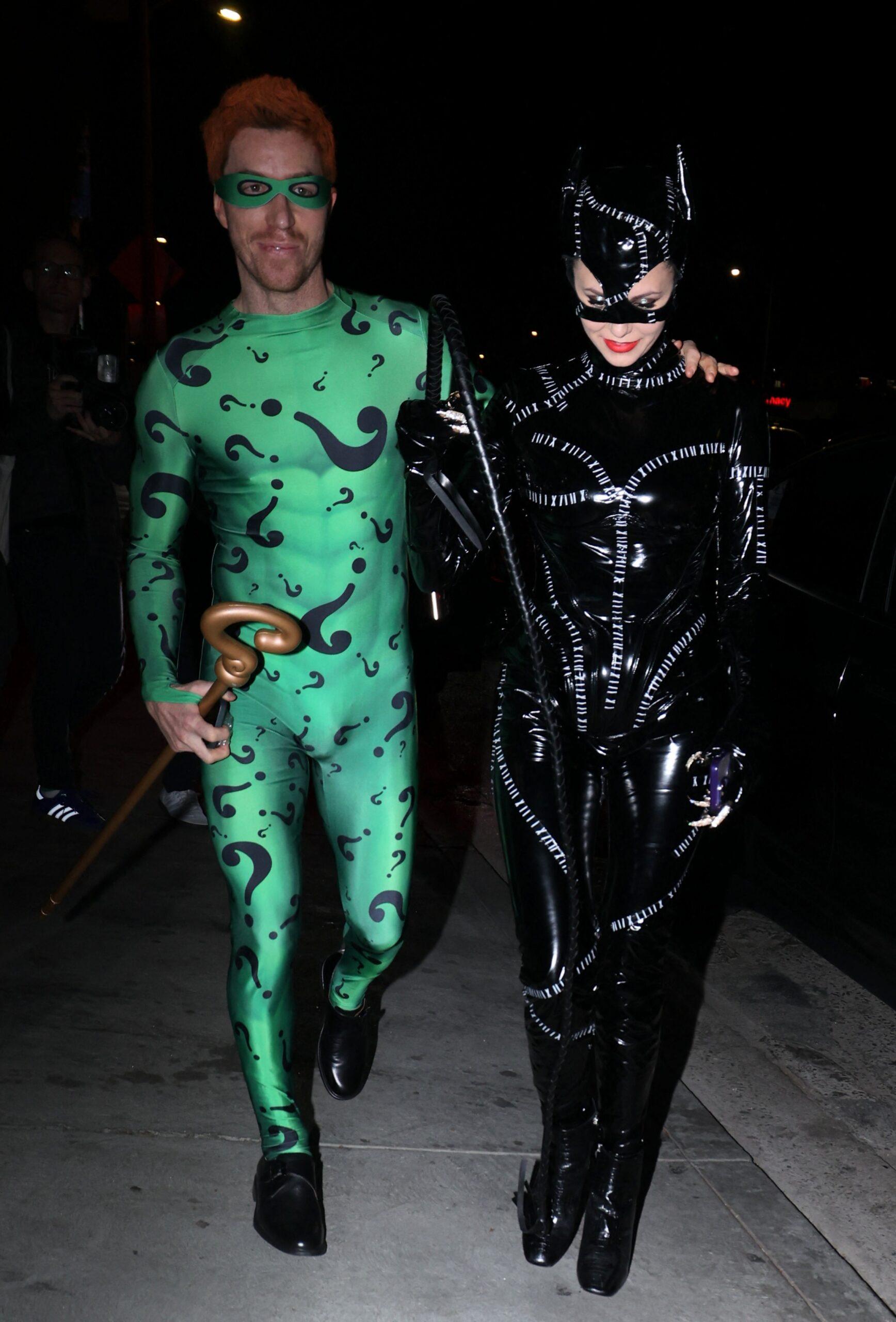 Newly engaged Nina Dobrev and Shaun White seen attending Halloween party at Chateau Marmont