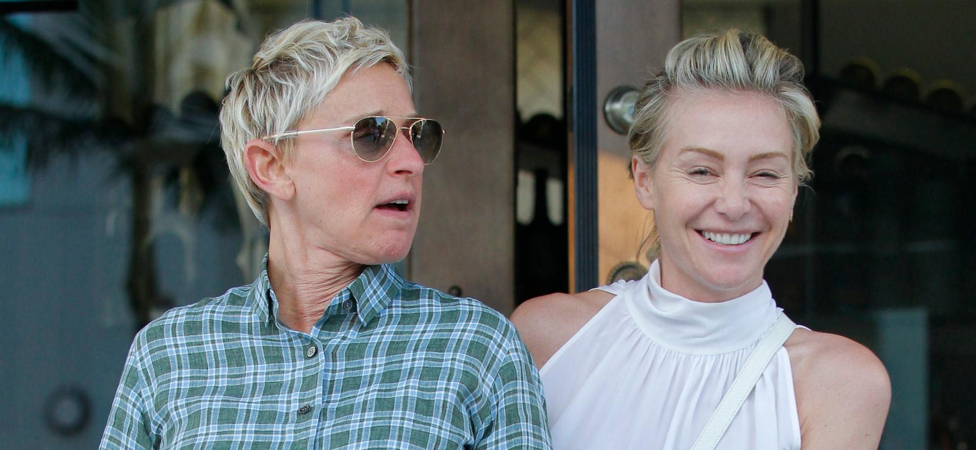 Ellen DeGeneres and Portia de Rossi after dinner date in West Hollywood