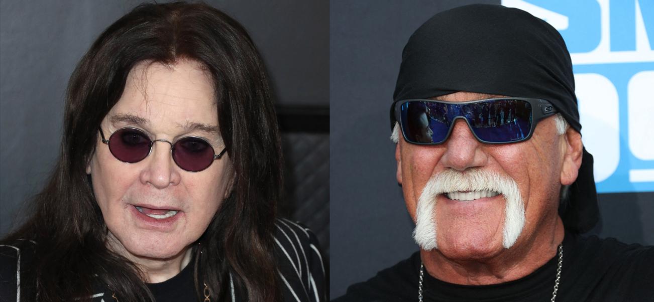 A photo collage of Ozzy Osbourne and Hulk Hogan