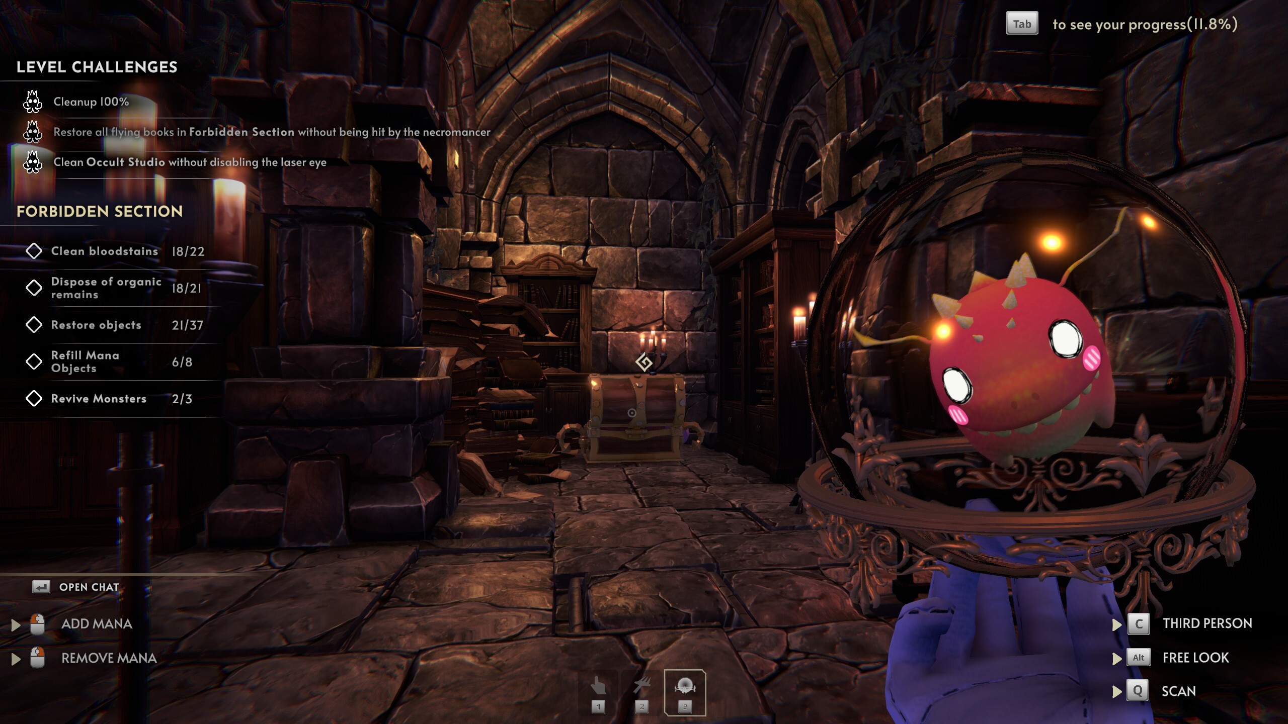 Using the dragon helper to light fires.