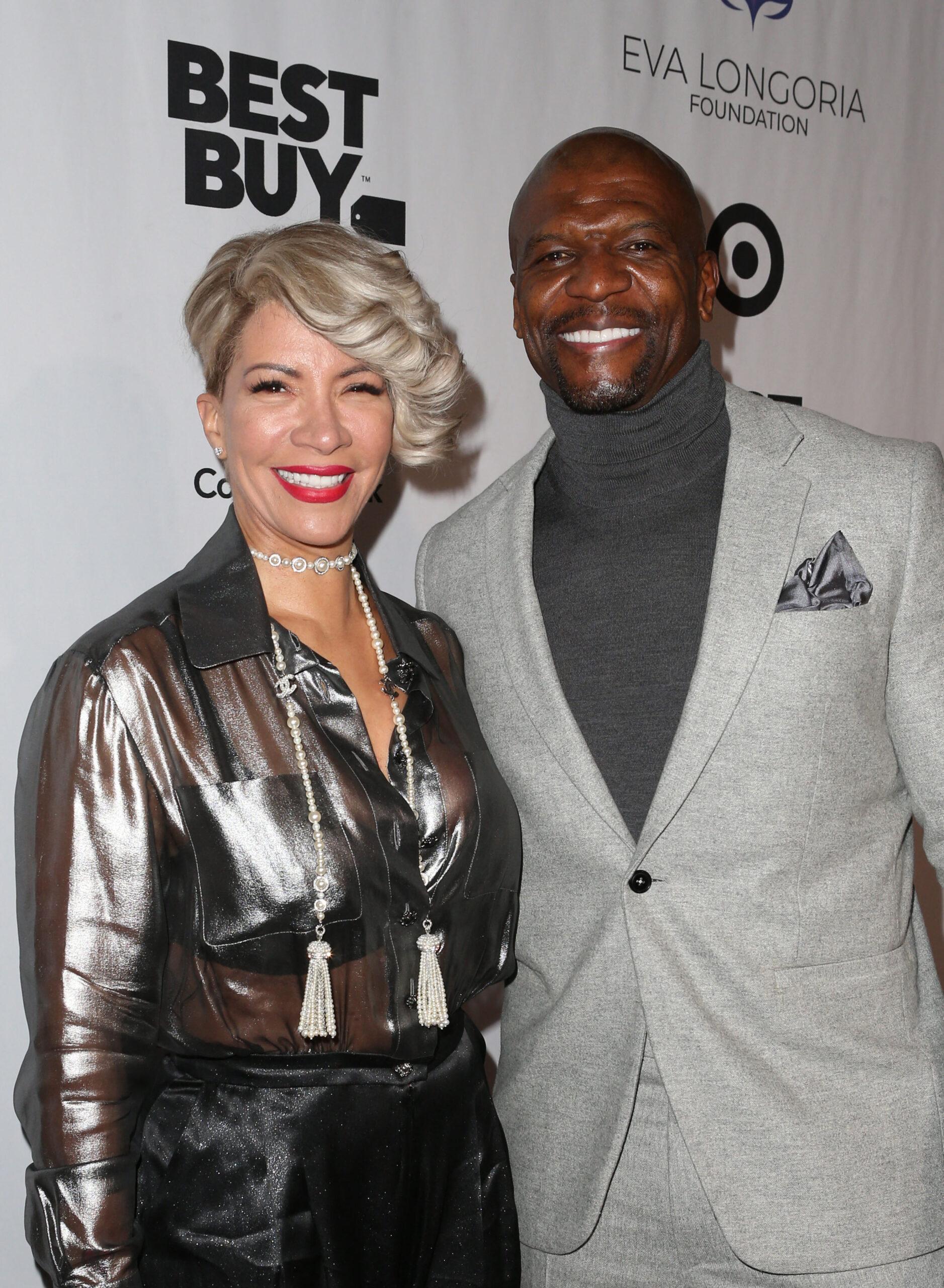 Rebecca King-Crews and Terry Crews at Eva Longoria Foundation Dinner Gala arrivals