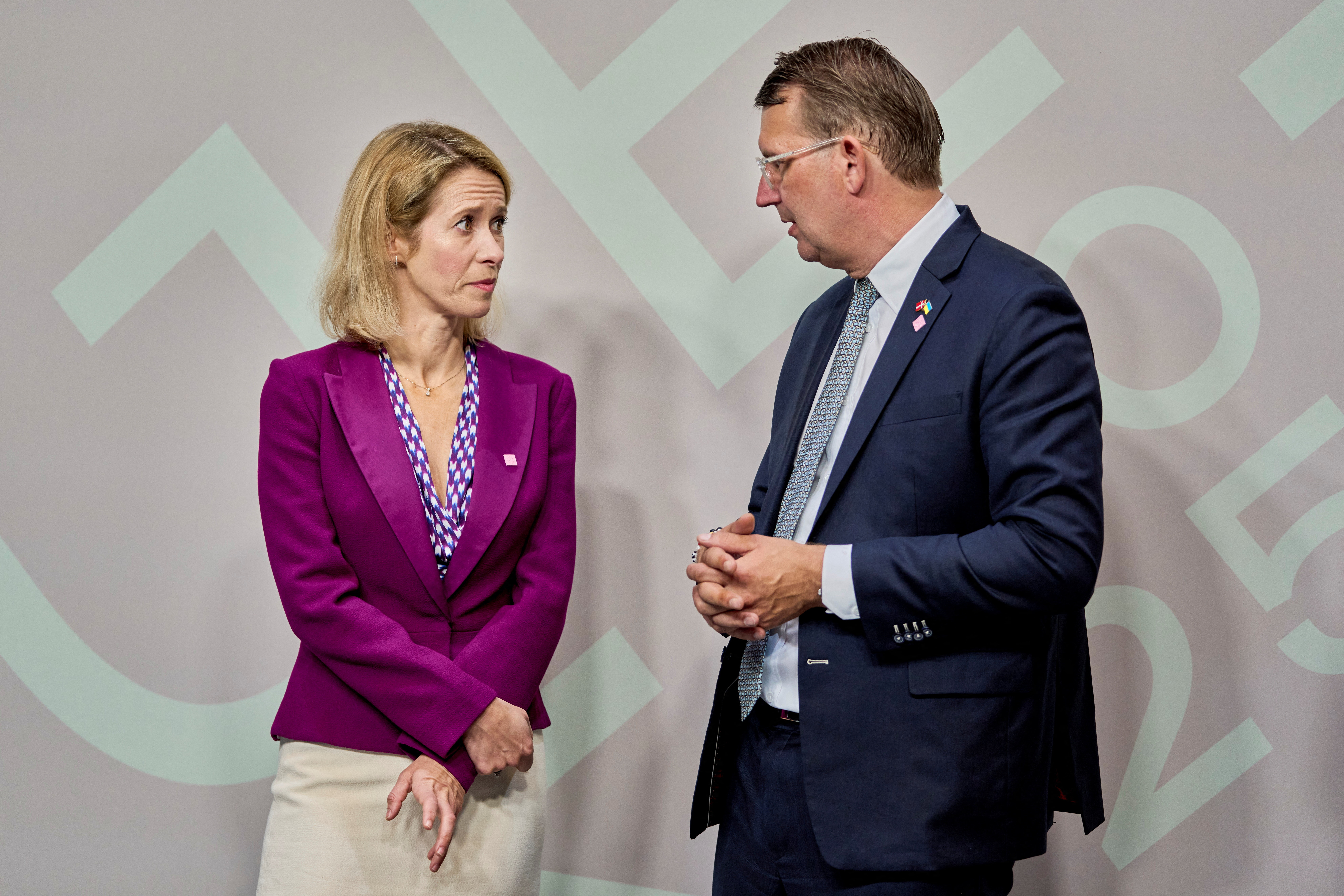 Vice-President of the European Commission Kaja Kallas and Danish Minister of Defence Troels Lund Poulsen attend the informal EU Defence Ministers' meeting in Copenhagen, Denmark, August 29, 2025. Ritzau Scanpix/Thomas Traasdahl via REUTERS ATTENTION EDITORS - THIS IMAGE WAS PROVIDED BY A THIRD PARTY. DENMARK OUT. NO COMMERCIAL OR EDITORIAL SALES IN DENMARK.