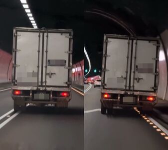 雪隧驚魂！小貨車一路蛇行「闖緊急通道」　司機毒駕遭送辦