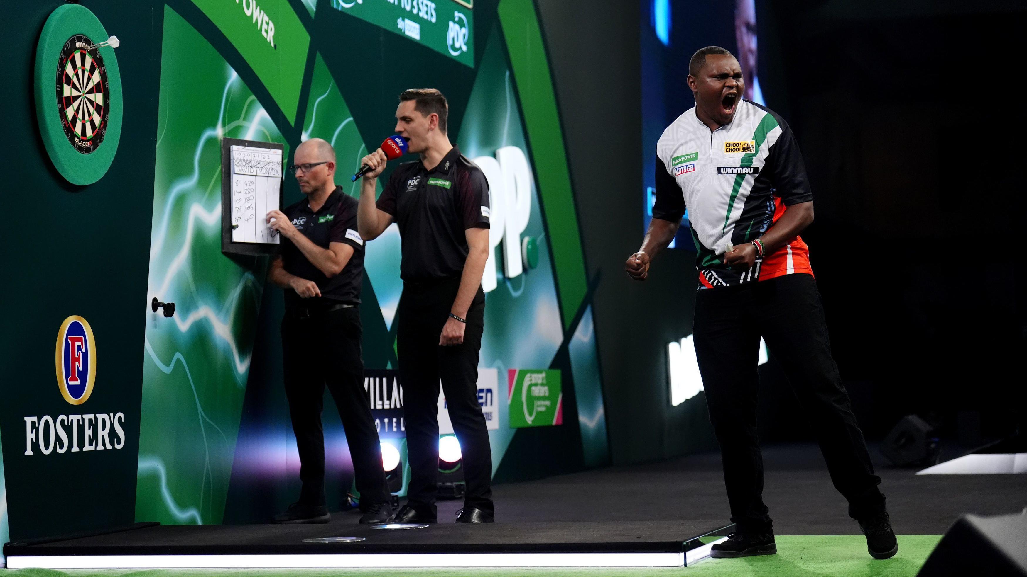 David Munyua celebrates