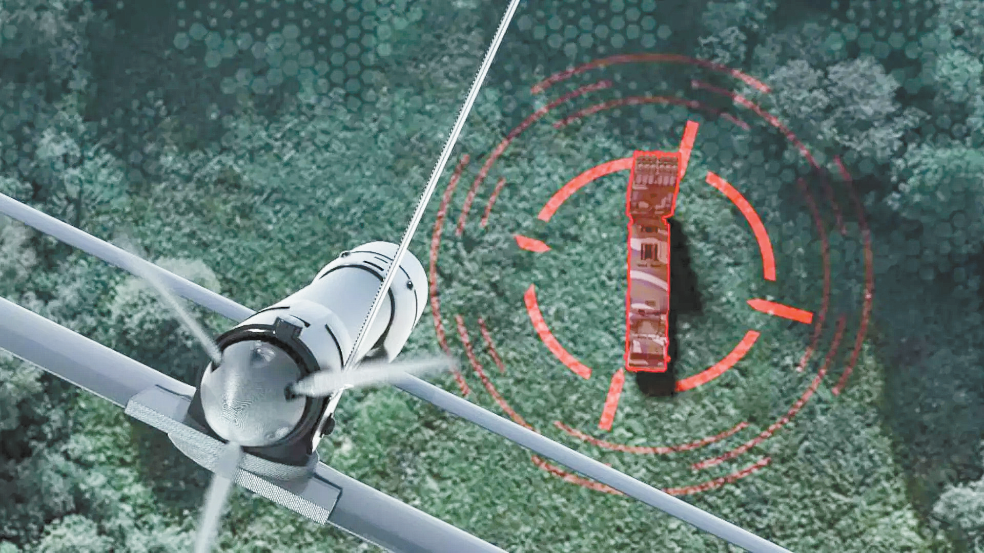 &ldquo;弹簧刀&rdquo;无人机攻击地面目标概念图