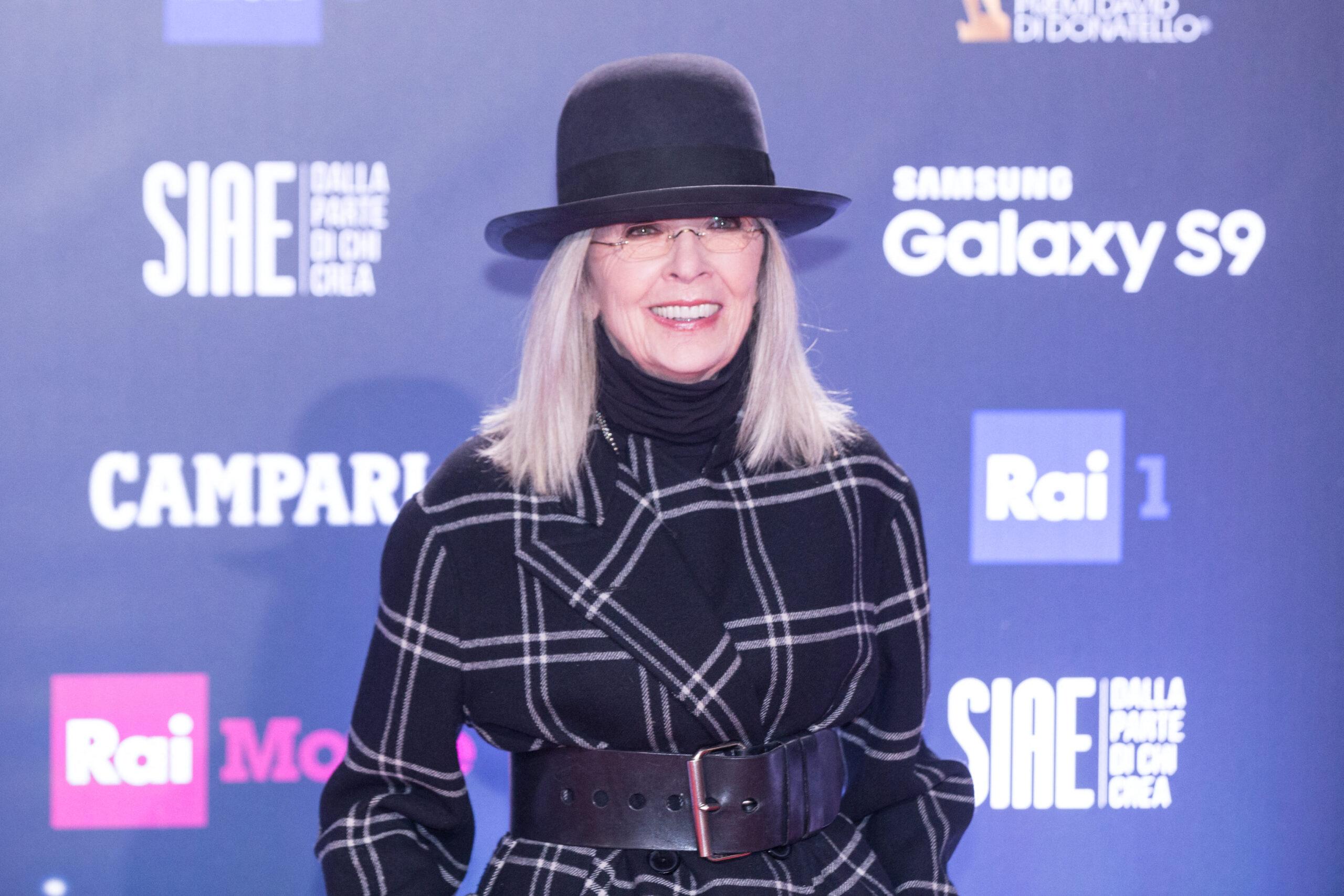 Diane Keaton wearing plaid