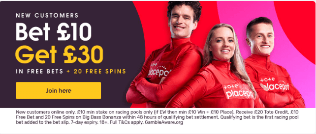 Tote betting offer screenshot