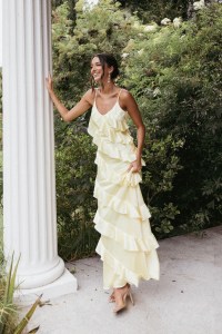 ruffle maxi dress