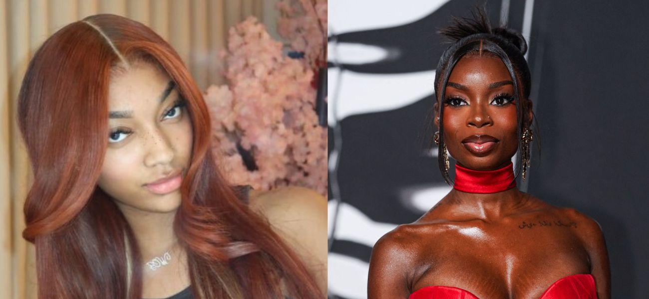 Photo collage of Angel Reese and Olandria Carthen.