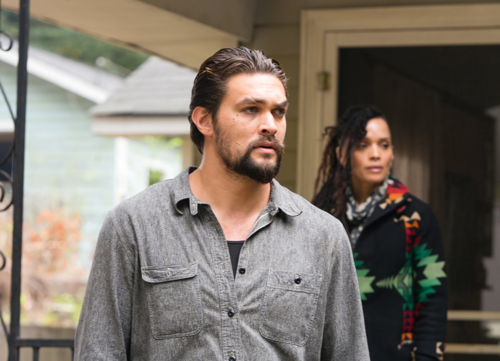 Jason Momoa and Lisa Bonet in The Red Road