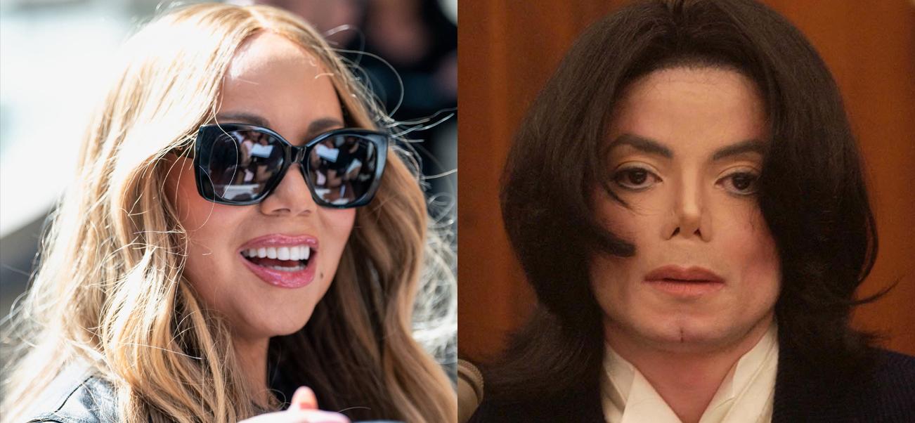 A photo collage of Mariah Carey and Michael Jackson