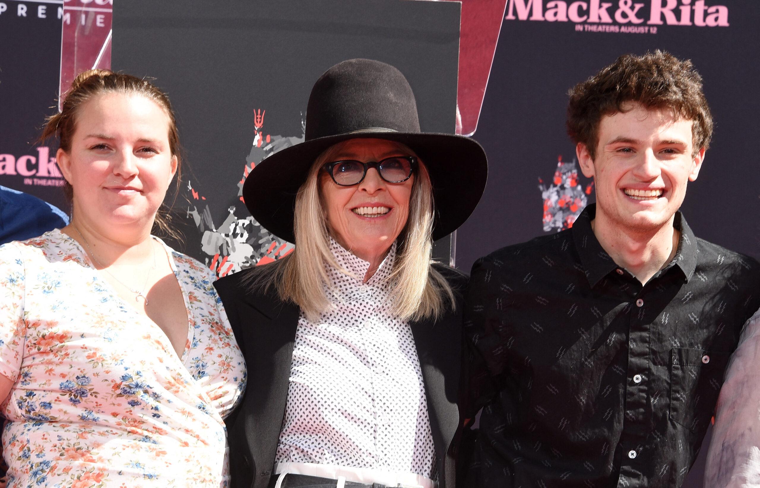 Diane Keaton and her two children