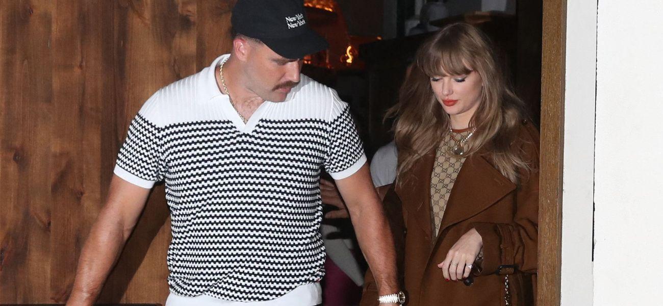 Taylor Swift and Travis Kelce holding hands