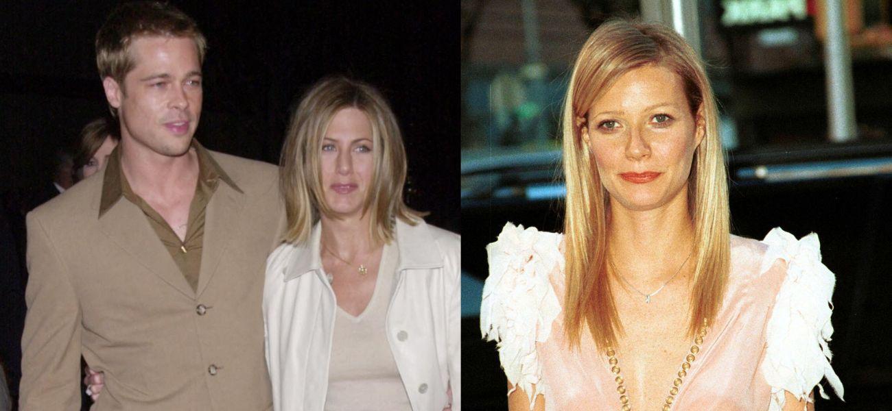 Brad Pitt, Jennifer Aniston and Gwyneth Paltrow photo collage